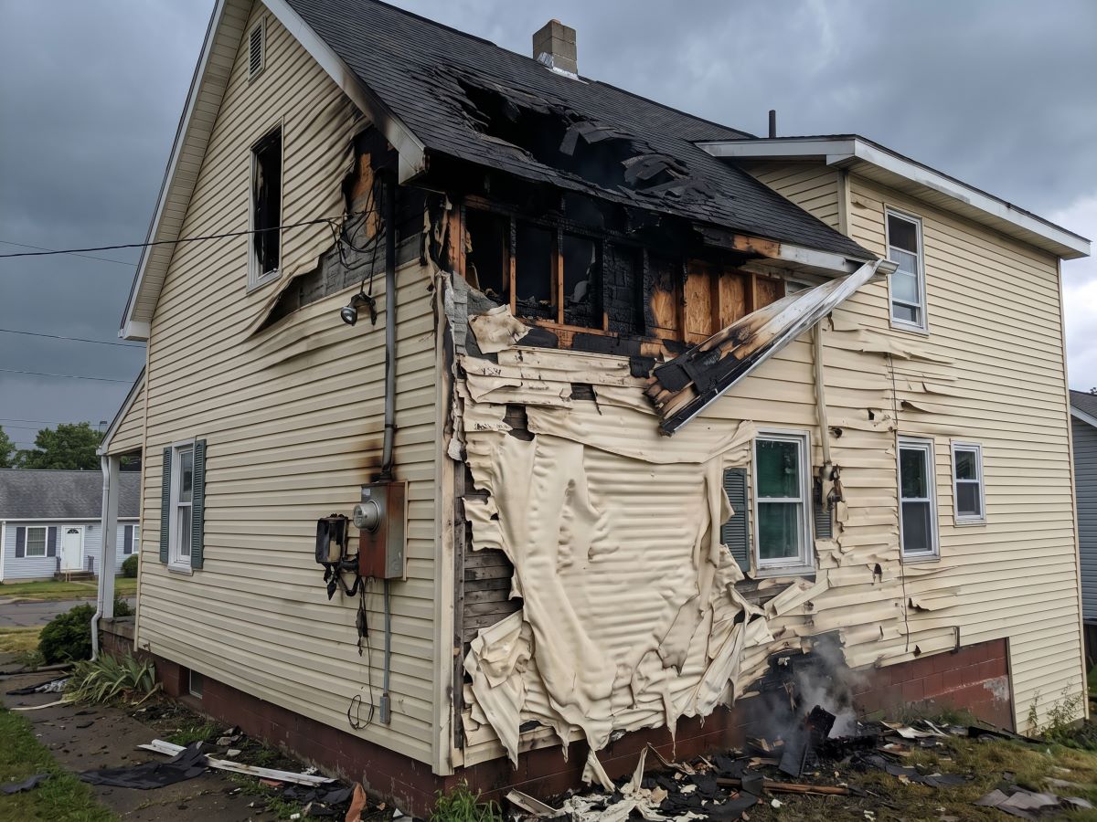 Lightning and fire damage repair